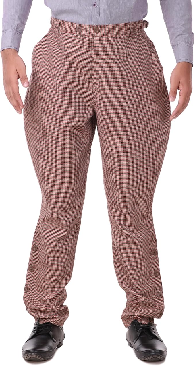 ThePirateDressing Steampunk Victorian Cosplay Costume Mens Archibald Jodhpur Pants Trousers