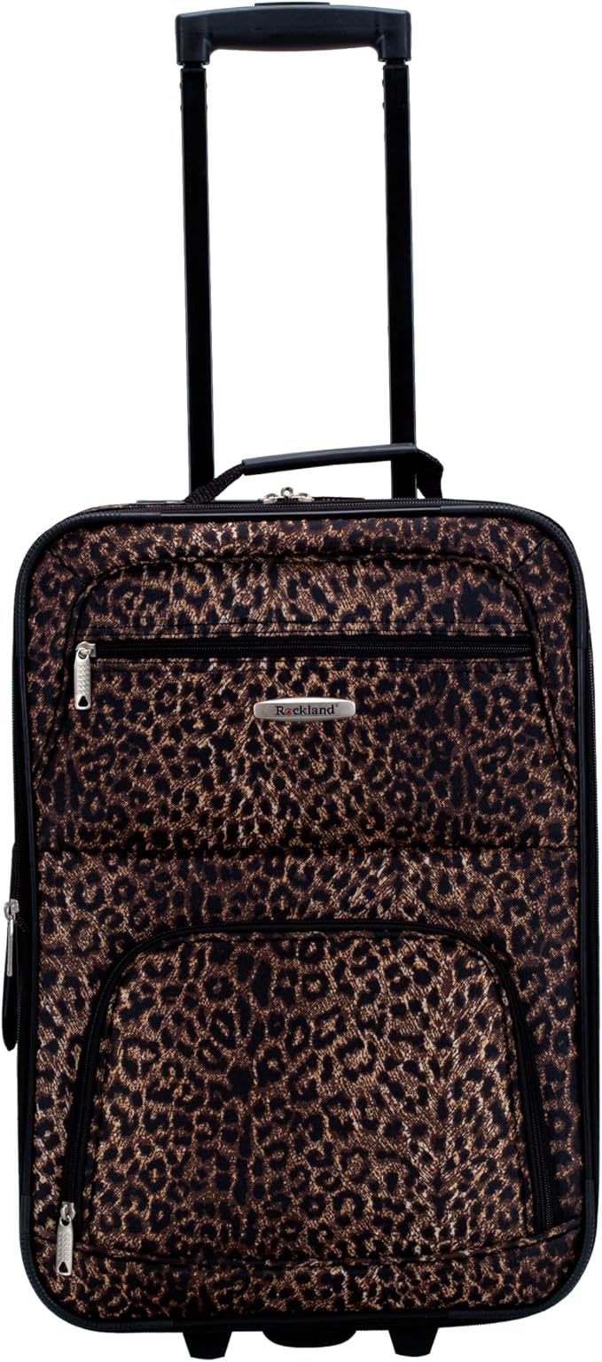 Rockland Fashion Softside Upright Luggage Set, Leopard, 2-Piece (14/19)