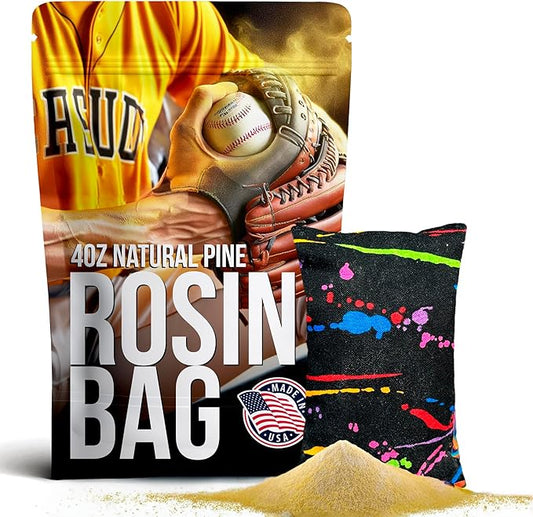 Rosin Bags for Extra Hand Grip | Baseball Rosin Bag for Pitching | Tennis Powder Grip Sweaty Hands | Hand Grip Powder for Pole Dancing | Pine Rosin Powder for Bowling | Golf Rosin Bag | 4 Oz Bag