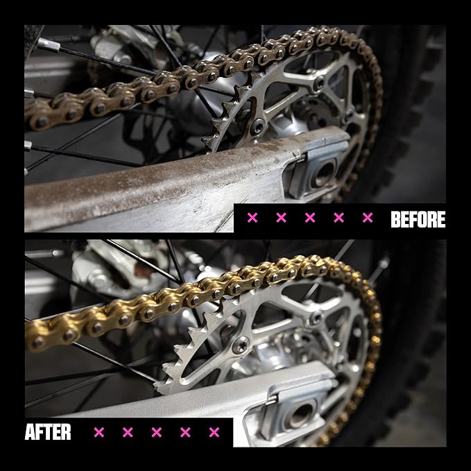 Muc-Off Motorcycle Chain Cleaner, 16.9 fl oz - Chain and Degreaser Spray for Cleaning - for On and Off-Road