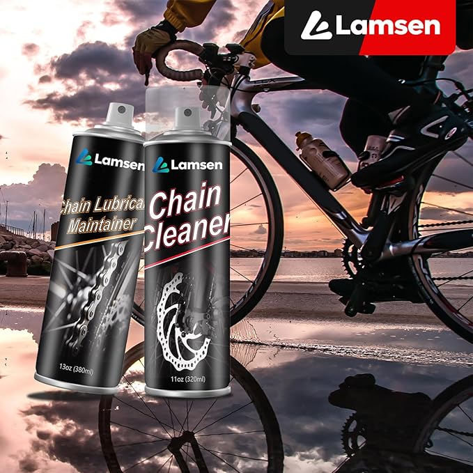 Chain Cleaner Kit, Professional Bike Chain Cleaner Set, Motorcycle Cleaning Kit with Chain Cleaner & Chain Lube Including Brushes and Gloves for Cleaning and Maintain All Bicycles (1 Pack)