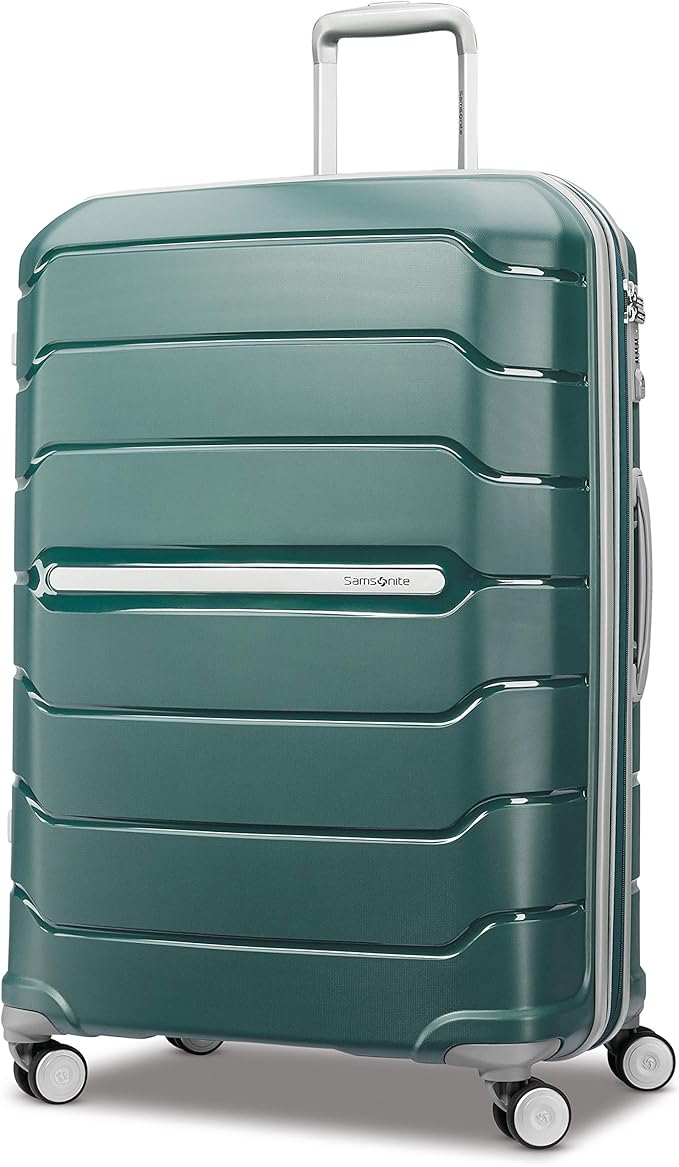 Samsonite Freeform 28インチ 大型スーツケース デュアル360°スピナーホイール - 受託手荷物 - TSAロック、航空会社承認済み - 軽量耐久性ポリプロピレン拡張可能ハードシェル - セージグリーン