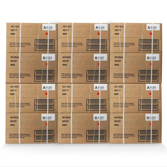 Wornick MRE Meals Ready to Eat, Inspection 2025, 2026 or Better, Emergency Food Supply, Survival Camping Outdoor 12 Pack (Pallet, 48, Count)