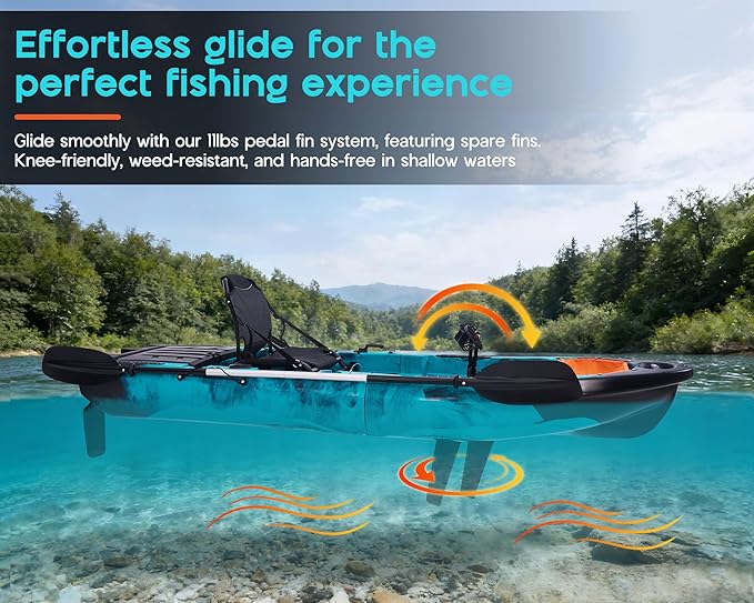 Albott Modular Fishing Kayak with Drive System & Durable HDPE, Customizable Lightweight Sit-on-Top Kayak for Youth & Adult, Perfect for Leisure & Commercial Use, 420lbs Capacity