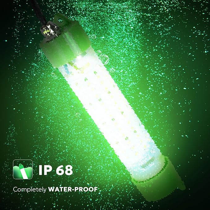 SF DC 12V LED水中集魚灯 45W 70W 100W 集魚灯 5600 7000 13000lm グリーン集魚灯 ドックおよびボート用 水中IP68防水 シガーライターまたはバッテリークリップ付き
