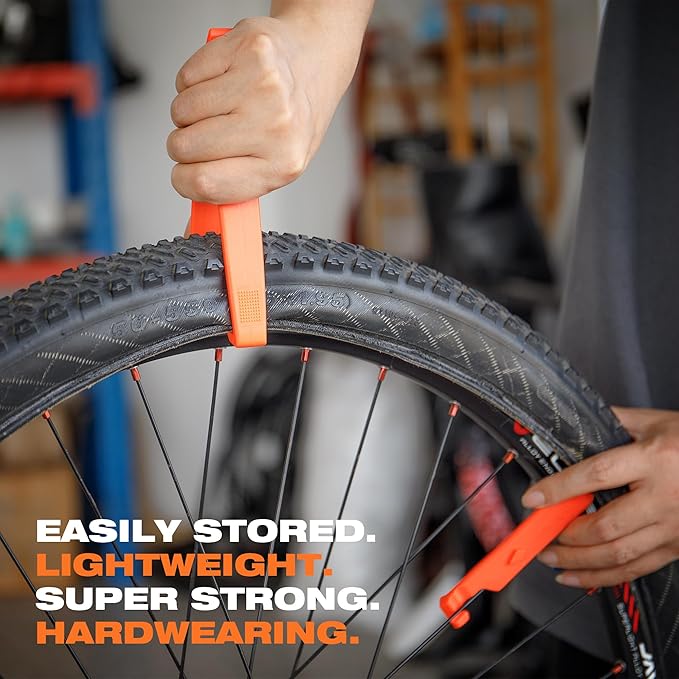 Super B Bike Tire Levers - Strong & Long Lasting Tire Removal Tool for Road or Mountain Bike Tires - Bicycle Tire Lever for Repair & Replacement of Flat Tires (TB-TL08)