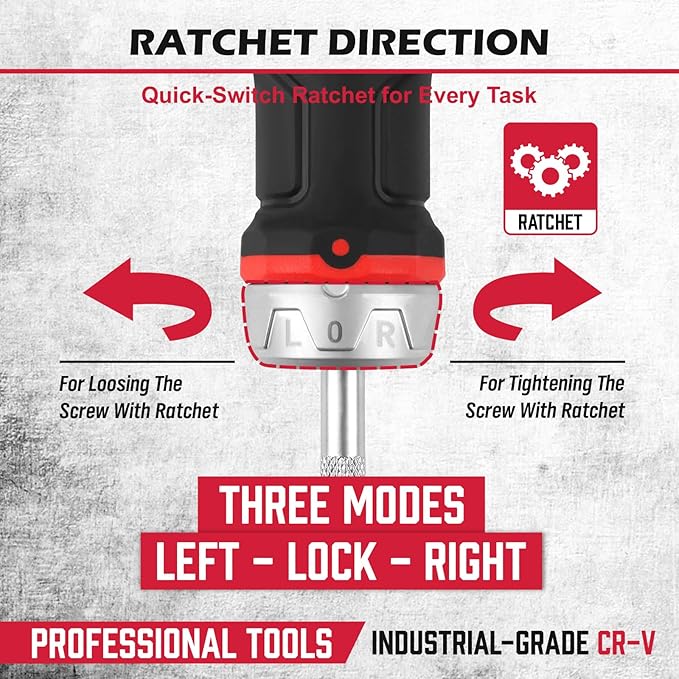 14-Piece 1/4″ Magnetic Ratcheting Screwdriver Bit Set, T4-T40 Torx Bit Set with 1/4 inch Magnetic Bits Driver Multi-bit Ratchet Screw Drivers for Garage, Home, Work, DIY Repair