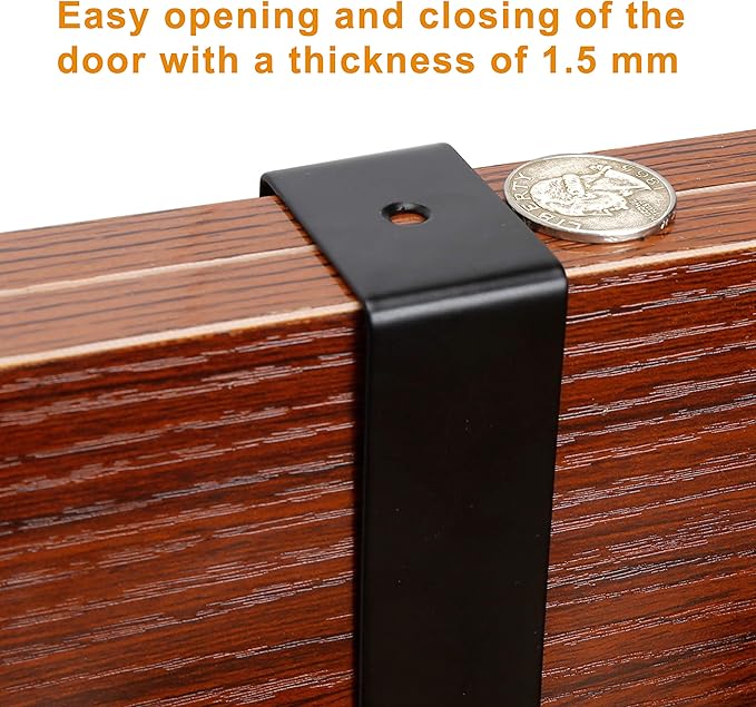 SKOLOO Over The Door Hook - for Doors up to 1-3/4'' Thickness, Metal Door Hanger with 5 Triple Hooks, Copper Red Over The Door Hanger for Coats, Hats, Towels, Assembly Required