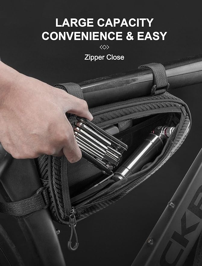 ROCKBROS Bike Bag Bicycle Frame Bag Bike Triangle Storage Bag Bike Accessories Pouch Cycling Pack for MTB Road Bicycle Accessories