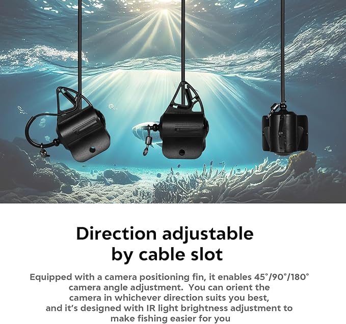 4.3inch Underwater Fishing Camera,65ft Cable 220° Ultra Wide Angle 21pcs IR Lights with Night Vision,Portable Storage Bag,5000mAh Fish Finder for Ice Fishing,Lake,Boat,Kayak
