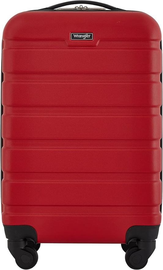Wrangler 22" Hardside Spinner Carry-On Luggage, Salsa Red