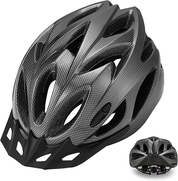 Zacro Adult Bike Helmet, Lightweight Bicycle Helmet with Removable Pads and Visor, CPSC Certified Safety Helmet for Men Women, Mountain Road Cycling Helmet for Adult