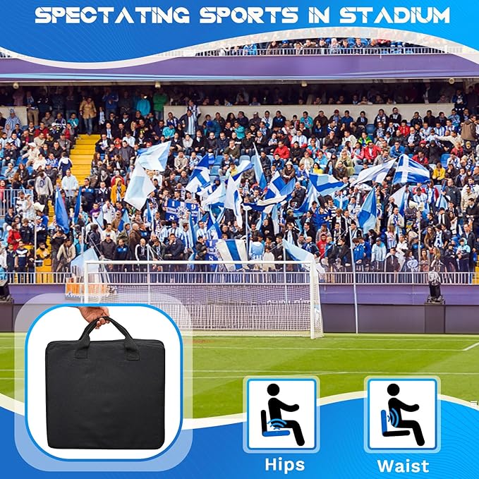 Juexica 2 Pcs Stadium Seats Boat Canoe Kayak Seat Stadium Seats for Bleachers Without Back Support for Indoor Outdoor Sport Events Bleacher Outing Traveling Hiking Fishing Camping