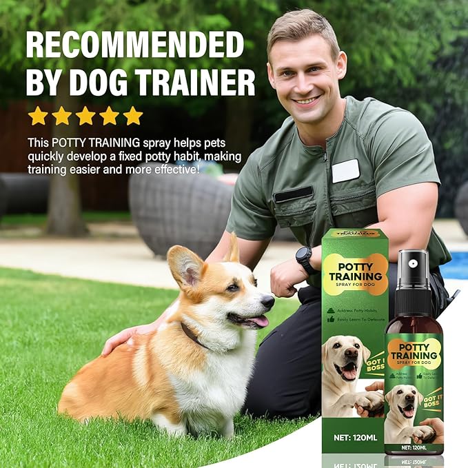 AiRunTech Potty Training Spray for Dogs, Dog Deterrent Spray, Helps Guide Dogs to Preferred Potty Spots, for Indoor & Outdoor Use, 120ml