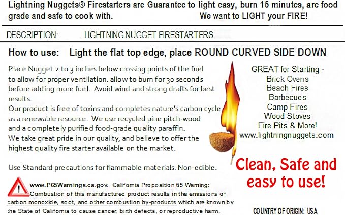 Lightning Nuggets N100SEB Super Economy Box Fire Starter,Tan Brown,100 Count (Pack of 2)