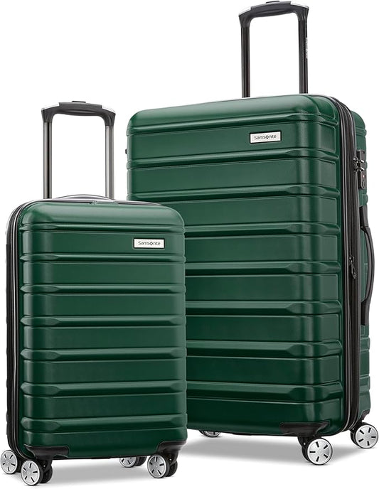 Samsonite Omni 2 Hardside Expandable Luggage with Spinner Wheels, 2-Piece Set (19/24), Emerald Green