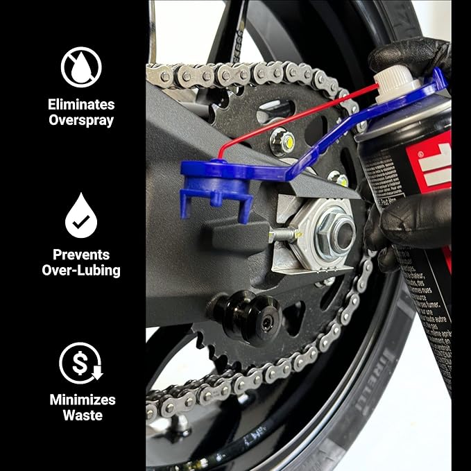 Oinker Motorcycle Chain Lube Applicator | Mess-Free Chain Wax, Chain Cleaner Attachment | for 530 Chain Size