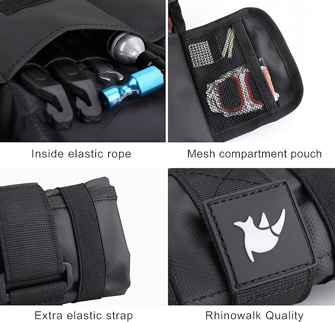 Rhinowalk Bike Saddle Bag Bicycle Under Seat Bag Repair Tools Pouch Frame Bag for Mountain Road Bike Cycling Accessories