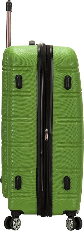 Rockland Melbourne Hardside Expandable Spinner Wheel Luggage, Green, Checked-Large 28-Inch (F1603-GREEN)