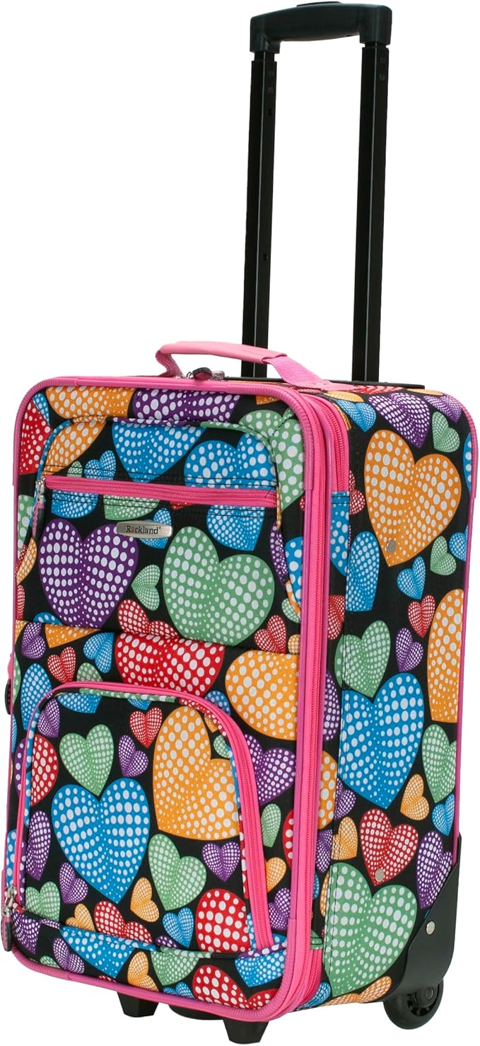 Rockland Fashion Softside Upright Luggage Set, Expandable,New Heart, 2-Piece (14/19)