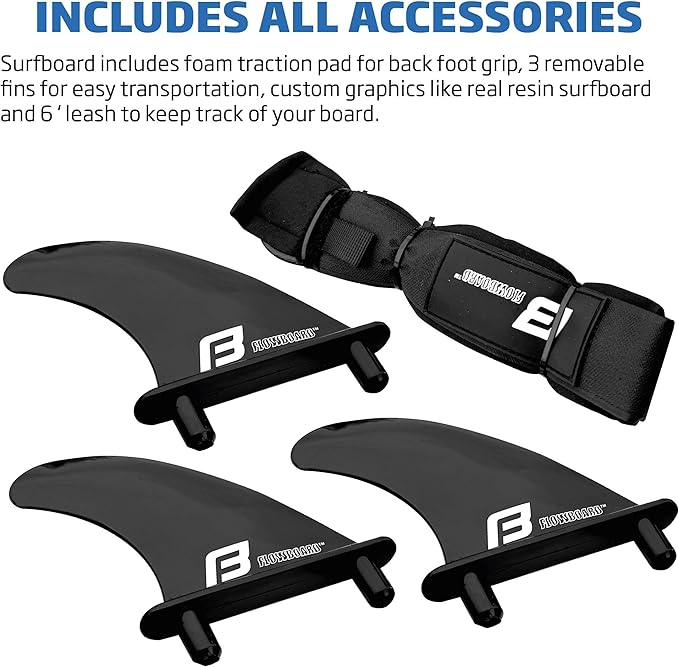FLOWBOARD サーフボード ソフトボード フォーム - フィン（3）、6フィートリーシュ、ウッドストリンガー（2）内蔵 6フィート、7フィート ショートボード、8フィート ロングボードあり