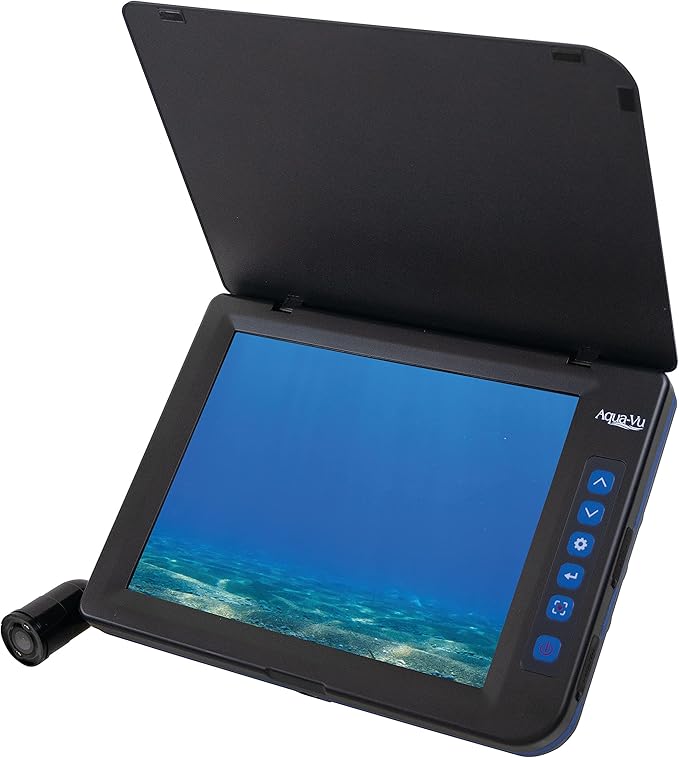 Aqua-Vu AV822 HD Underwater Camera, 8" HD Display, 1080p, 60ft Cable, Waterproof, Real-Time Video & Recording for Ice & Boat Fishing