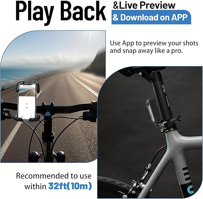 4K Mini WiFi Action Camera 128GB Thumb POV Portable Body Cam Wearable Video Recorder with IPX7 Waterproof Underwater Camcorder, Helmet Mount, Magnetic Sport DV for Bike Cycling, Pet, Vlogging(Black)