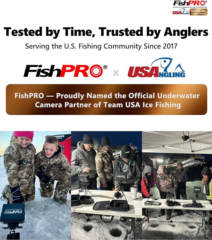 [FishPRO® 2026 アップグレード] 水中釣りカメラ 4.3インチ [2017年以来の実績] アイスフィッシングカメラ 1000 TVL 65フィート磁気スプール、IR、USB-C、5000mAh、氷上湖ボートカヤック釣り用ポータブル魚群探知機