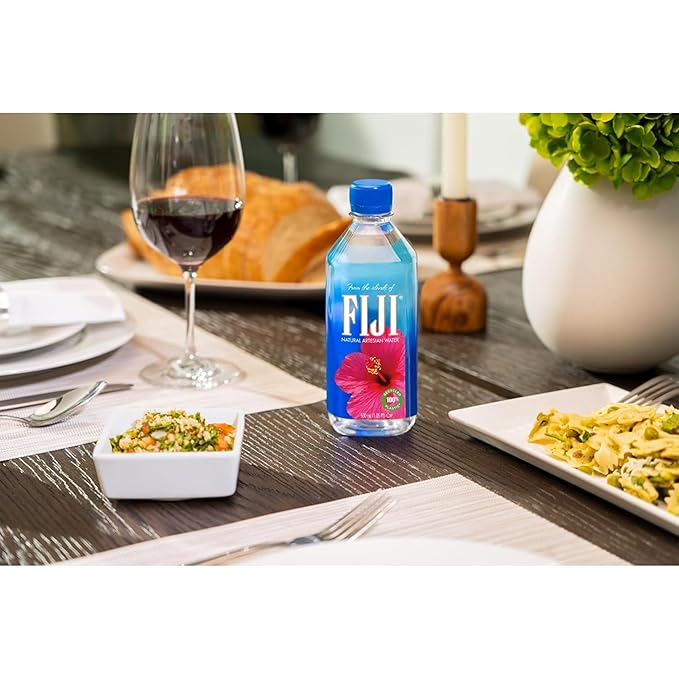 FIJI Water, 500 mL | Natural Artesian | Pack of 12 | Recycled Plastic