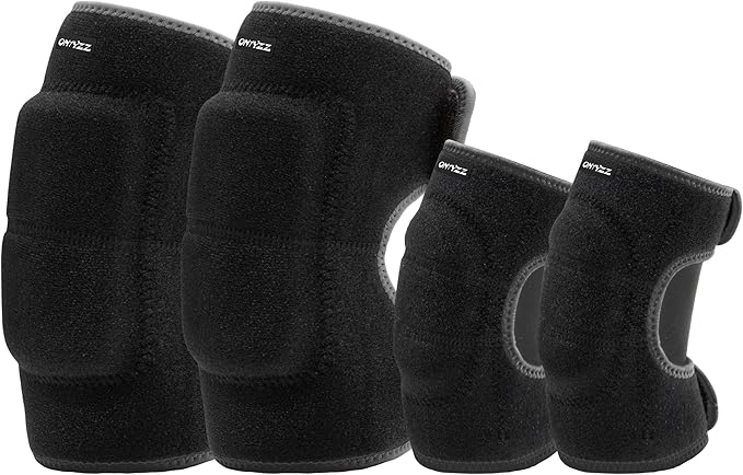 ONTYZZ Kids Soft Knee Pads and Thickened SBR Elbow Pads Adjustable Knee and Elbow Pads Protective Suit Gear for Cycling Volleyball Skateboarding Soccer Hockey
