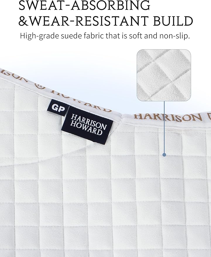 Harrison Howard All-Purpose Saddle Pad Suede Saddle Pad for Horses Use During Everyday Riding