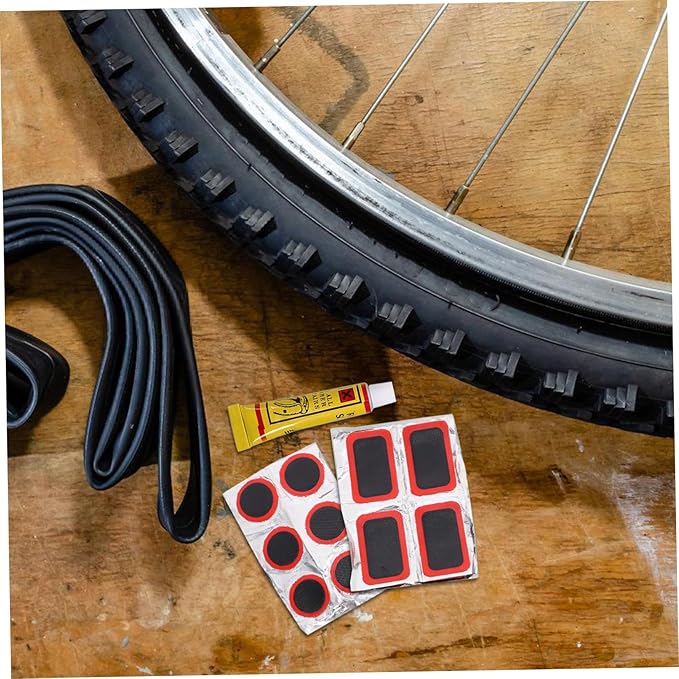 Happyyami 38-Piece Bicycle Inner Tube Repair Kit Tire Levers Adhesive Patches for Motorcycle and Bicycle Portable Puncture Repair Tools for Cyclists