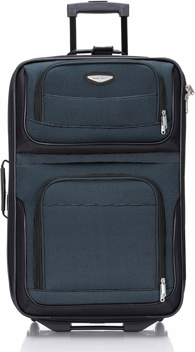 Travel Select Amsterdam Softside Expandable Luggage with Rolling Wheels, Navy, 4-Piece Set (15/21/25/29)
