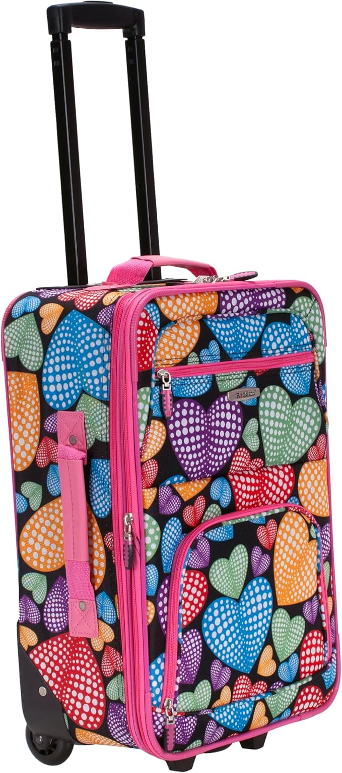 Rockland Fashion Softside Upright Luggage Set, Expandable,New Heart, 2-Piece (14/19)