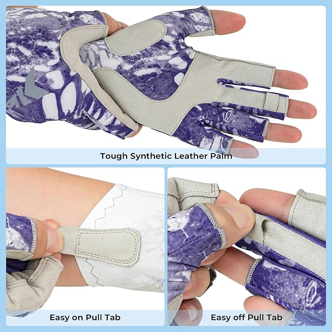 KastKing Sol Armis Sun Gloves UPF50+ Fishing Gloves UV Protection, Sun Protection for Outdoor, Kayaking, Rowing