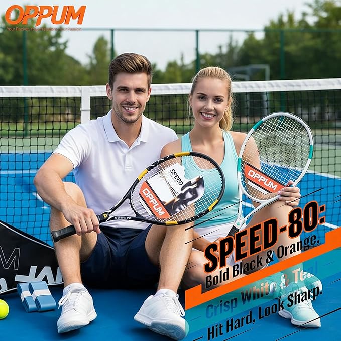 PRO-500 Adult Tennis Rackets, 2-Pack Pre-Strung Racquets for Beginners & Intermediate with Carry Bag & 2 Balls, 105 Sq Inch Oversized Head for Women & Men, Arm Friendly Vibration Control