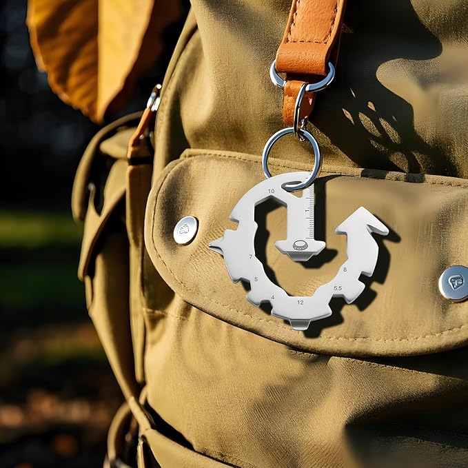 Father's Day Gifts for Dad from Daughter Son, Keychain Multi-tool 16 in 1 Pocket Gadgets Tools Bottle Opener Screwdriver, EDC Tool Key Ring Anniversary Birthday Gifts for Men Him (Arrow)