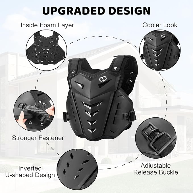 DA - Kids Dirt Bike Gear - Youth Motorcycle Riding Protective Gear Motocross Armor Suit Chest Protector for Boys Girls Mountain Biking Cycling