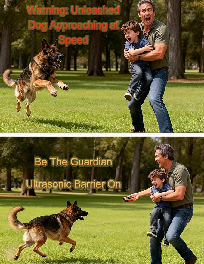 Dog Bark Deterrent Device, 3X Ultrasonic Anti Barking for Stubborn Neighbor's Dog 20FT Anti Barking Device with Strobe Light & USB-C Charge Humane Training Tool for Indoor Outdoor Use