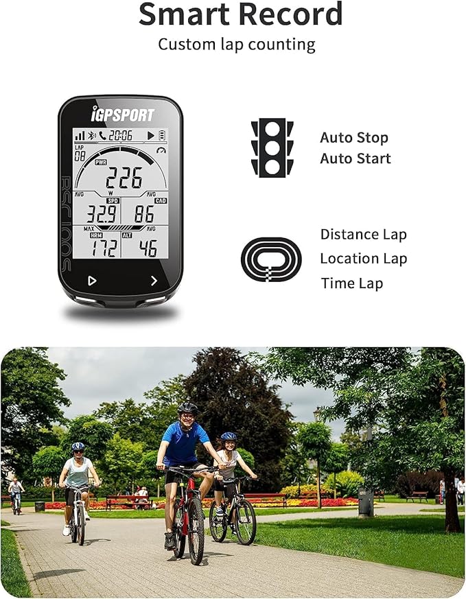 Bike Computer Wireless GPS, Bike Speedometer with 2.6 Inch Huge Screen Auto Backlight,ANT Cycling Computer