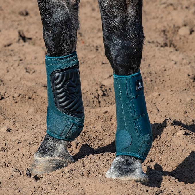 Classic Equine Legacy2 Support Boots, Front, Dragonfly Green, Large