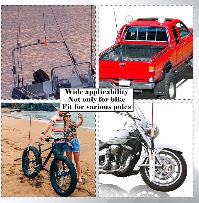 Pole Mount Fishing Rod Holders for Bike Rack Rotatable Fishing Chair Pole Holders with Clamp for Boat Bicycle Motorcycle Kayak Cart