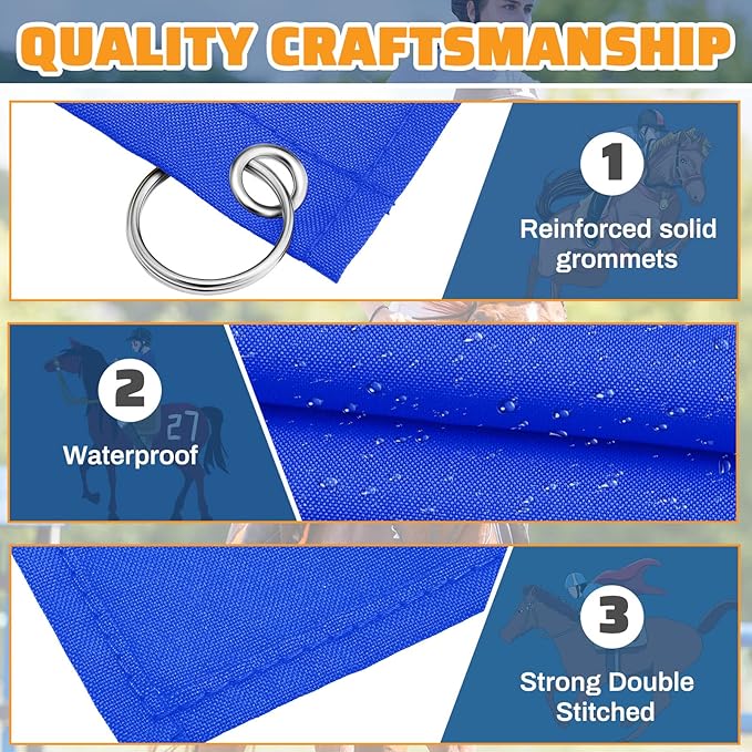 Equestrian Training Flag 4 Pieces Equestrian Training Equipment Nylon Flag with Flagpole
