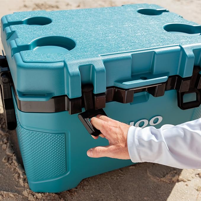 Igloo Trailmate 52QT ホイールクーラー、断熱ハードシェルアイスチェスト、ボーン
