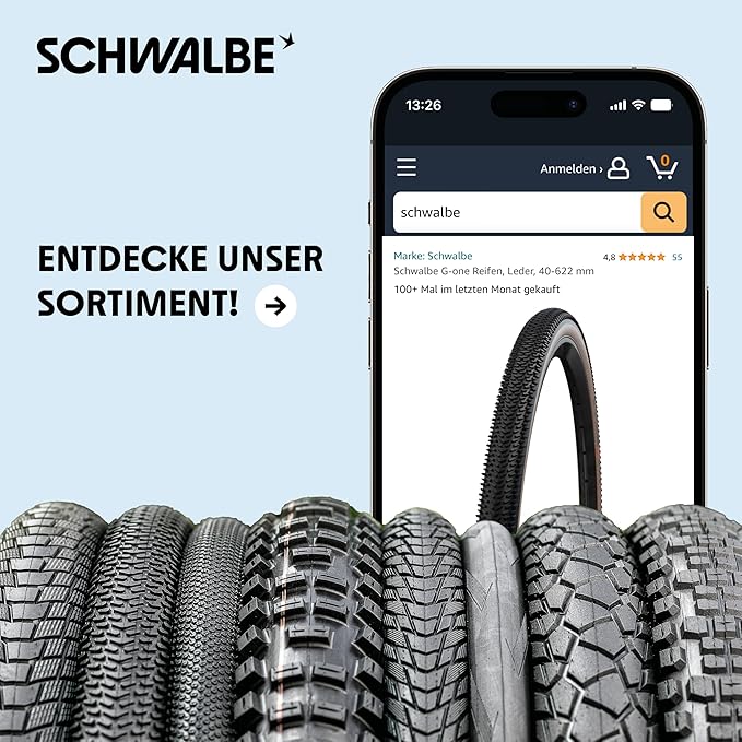 Schwalbe Reifenheber Fahrrad - 3er Set Fahrrad Reifenheber – 3in1 Fahrrad Werkzeug, Montierhebel mit integrierter Klemmfunktion und SV Ventilschlüssel