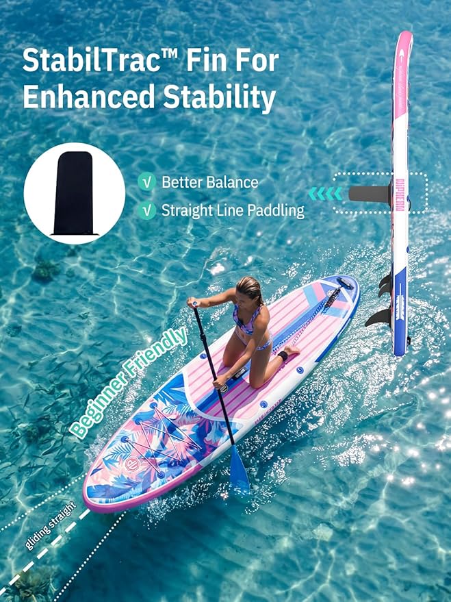 Niphean Inflatable Stand Up Paddle Board with SUP Accessories, Anti-Slip EVA Deck, 10’6’’ Inflatable Paddle Boards for Adults & Youth of All Skill Levels
