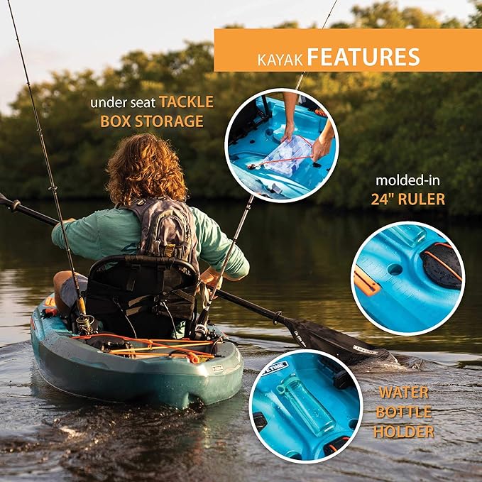 Lifetime Tamarack Pro 103 Sit-On-Top Kayak, Lightning Fusion, 10 ft. 3 in.