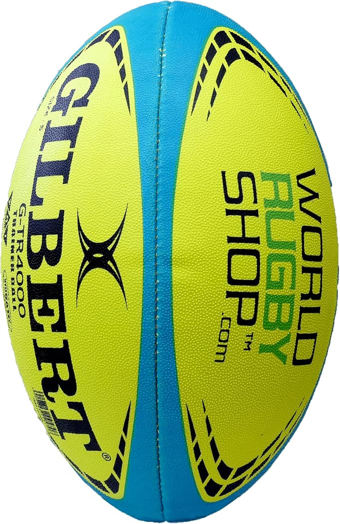 World Rugby Shop X Gilbert G-TR4000 Rugby Ball - Adult and Youth Sizes 3, 4, and 5 - Hand Stitched - 3 Ply Construction