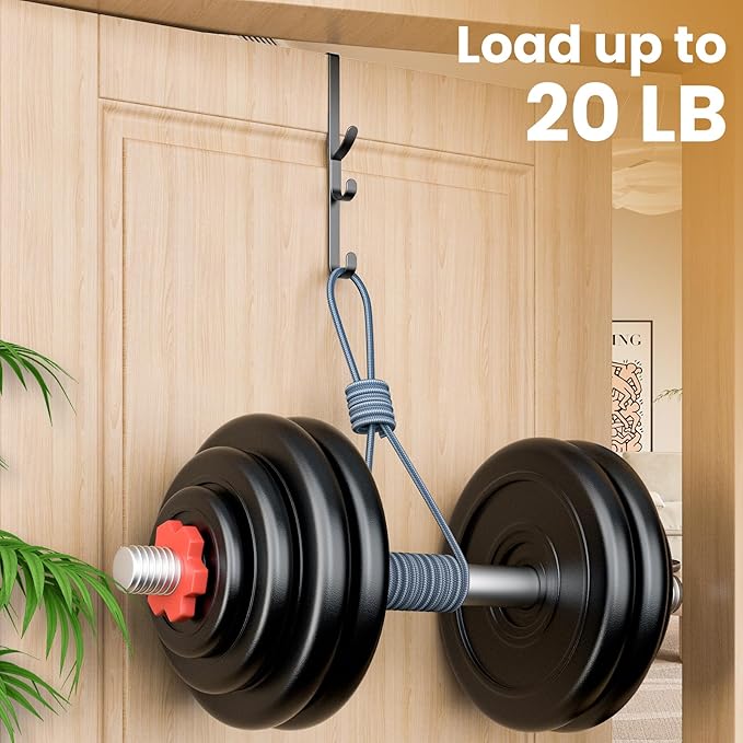 Over The Door Hooks Hanger,Over The Door Towel Hook Organizer Hanging for Coat Clothes Backpack hat Purse Metal Towel Rack Back of Shower for Bathroom,Dorm,Bedroom,Kitchen,Office Closet Black-4Packs