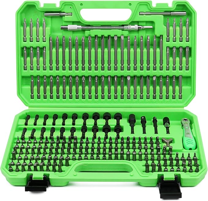 SWANLAKE 232-Piece Ultimate Screwdriver Bit Set, Cr-V Impact Driver Bit Set, Includes Security Bits, Nut Driver, Ratchet Wrench and Bits Holder